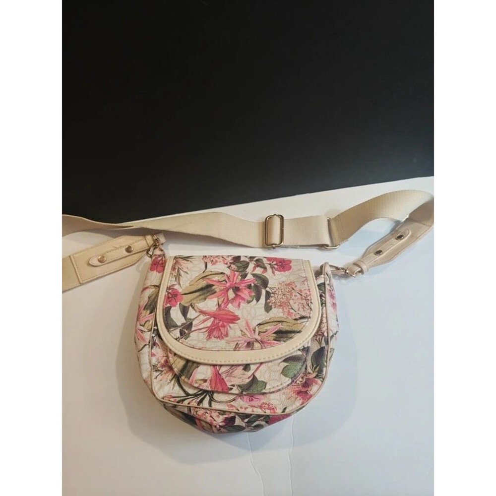Floral Print Cloth Crossbody Bag | Convertible Shoulder Purse